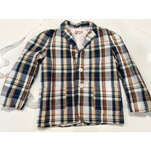 Vtg Danny Dare Kids Plaid Blazer Jacket Button Front‎ Sport Coat 6